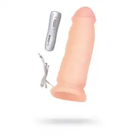 Реалистичный вибратор RealStick Elite Vibro Liam, TPR, телесный, 7 режимов вибрации, 18 см