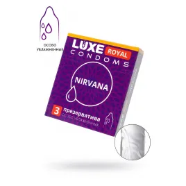 Презервативы Luxe, royal, nirvana, 18 см, 5,2 см, 3 шт.