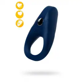 Эрекционное кольцо на пенис Satisfyer Rocket Ring, силикон, синий 7,5 см.