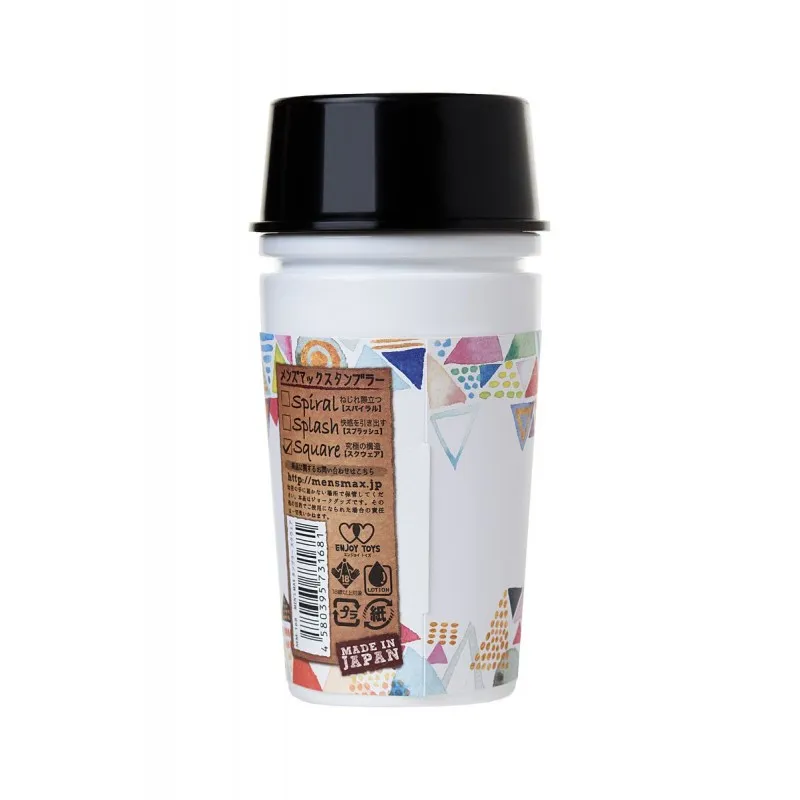 Фото MensMax Мастурбатор нереалистичный, Tumbler Square, MensMax, TPE, белый, 16.3 см