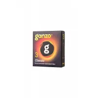 Фото Ganzo, Великобритания Презервативы Ganzo Classic, классические, с обильной смазкой, латекс, 18,5 см, 3 шт