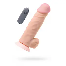 Реалистичный вибратор-гигант с пультом LOVETOY, неоскин, телесный, 26 см, Ø 6см (в прозрачной коробк