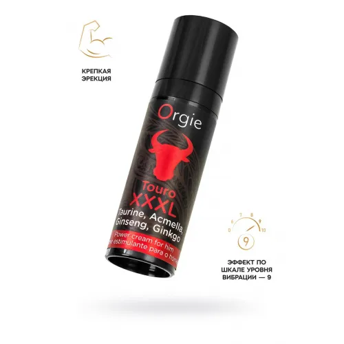 Фото Orgie, Португалия Возбуждающий крем с эффектом вибрации для мужчин ORGIE Touro XXXL, 15 мл