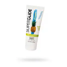 Съедобная смазка на водной основе HOT Superglide для орального секса со вкусом ананаса, 75 мл