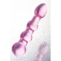 Фото Sexus Glass Двусторонний фаллоимитатор Sexus Glass, стекло, розовый, 18 см