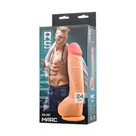 Фаллоимитатор на присоске RealStick Elite Marc, TPR, телесный, 24 см
