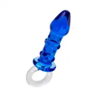 Изображение Sexus Glass Анальная втулка Sexus Glass, стекло, синяя, 16 см, Ø 3,5 см