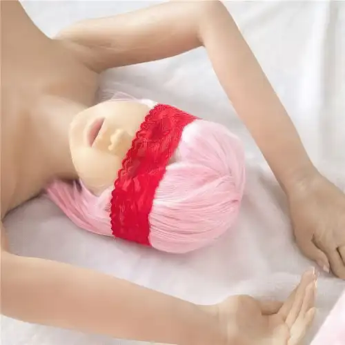 Изображение KISSEXPO Красная ажурная маска на глаза