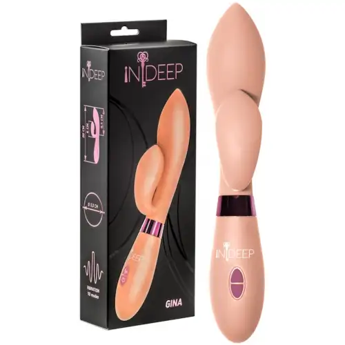 Изображение Lola Toys, Россия Вибратор с клиторальным стимулятором Indeep Gina Beige