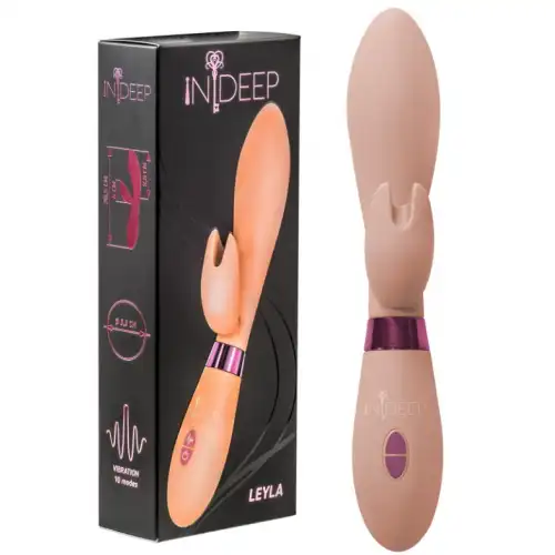 Фото Lola Toys, Россия Вибратор с клиторальным стимулятором Indeep Leyla Beige