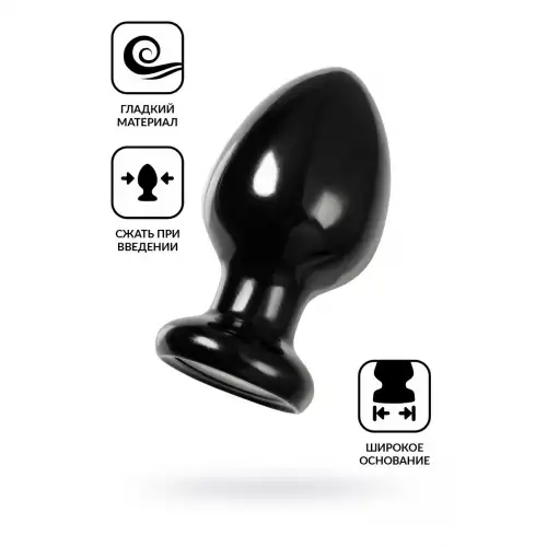 Изображение  Анальная втулка POPO Pleasure by TOYFA Cetus α, PVC, черная, 11,5 см, Ø 6,2 см