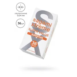 Презервативы Sagami, xtreme, 0.04, латекс, 19 см, 5,4 см, 36 шт.