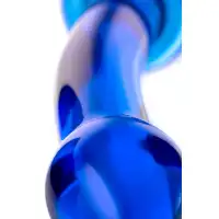 Фото Sexus Glass Двусторонний фаллоимитатор Sexus Glass, стекло, синий, 25 см