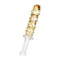 Фото Sexus Glass Двусторонний фаллоимитатор Sexus Glass, стекло, прозрачный, 25 см