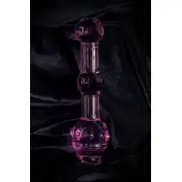 Изображение Sexus Glass Двусторонний фаллоимитатор Sexus Glass, стекло, розовый, 17 см
