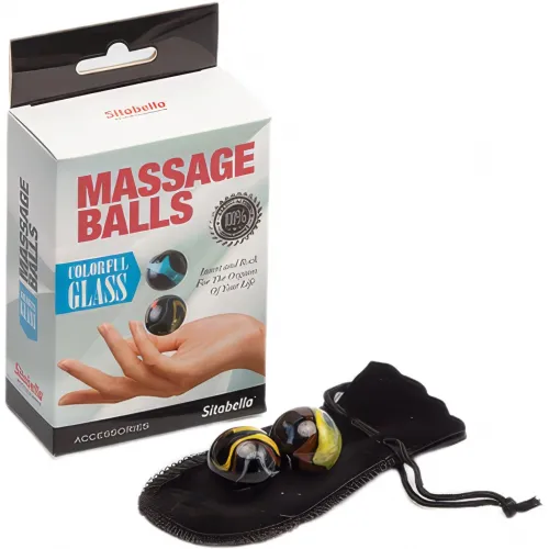 Фото  Стеклянные вагинальные шарики Sitabella Massage Balls Colorfil Glass
