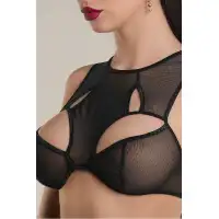 Фото Waname Apparel Бралетт Waname Delicacy c фигурными вырезами черный (42-44) в пакете