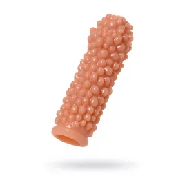 Насадка реалистичная KOKOS EXTREME SLEEVE 08-M с дополнительной стимуляцией, TPE, телесная, 14.7 см