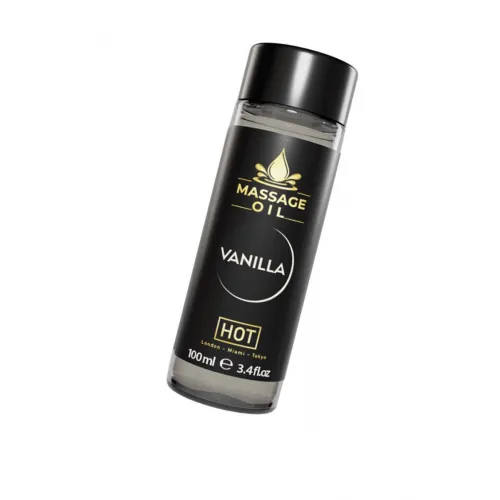 Фото  Массажное масло HOT Massage Oil VANILLA , с ароматом ванили,100 мл