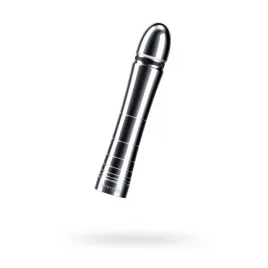 Фаллоимитатор Mystim Glossy Glen, электростимуляция, хирургическая сталь, серебряный, 14 см