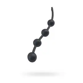 Анальные шарики Mystim Booty Garland S, электростимуляция, силикон, черные, 14 см, Ø 3,5 см