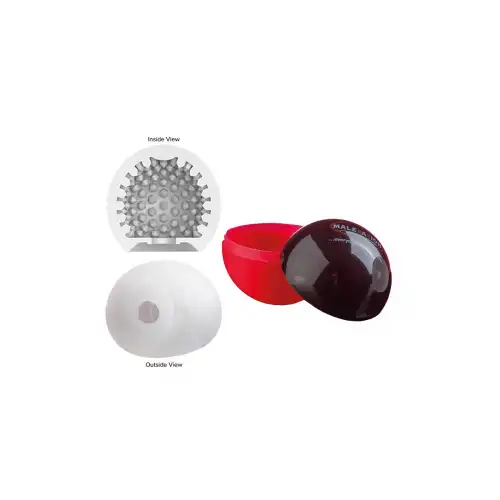 Фото  Нереалистичный мастурбатор - шар MALESATION Lucky Ball type 2, TPE, белый