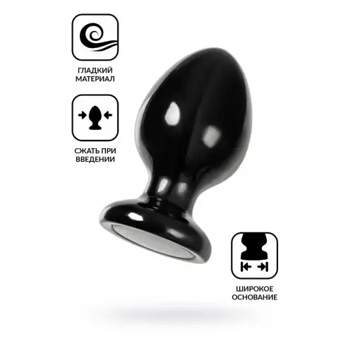 Изображение  Анальная втулка POPO Pleasure by TOYFA Cetus β, PVC, черная, 13 см, Ø 6,8 см