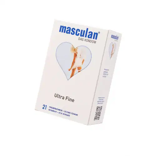 Изображение  Презервативы Masculan, Ultra Fine №21, особо тонкие, 19 см, 5,3 см, 21шт