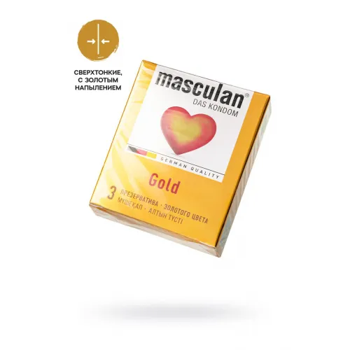 Изображение Masculan Презервативы Masculan 5 Ultra , 3шт Золотого цвета (Аромат ваниль)