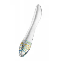 Изображение Sexus Glass Двусторонний фаллоимитатор Sexus Glass, стекло, прозрачный, 22 см