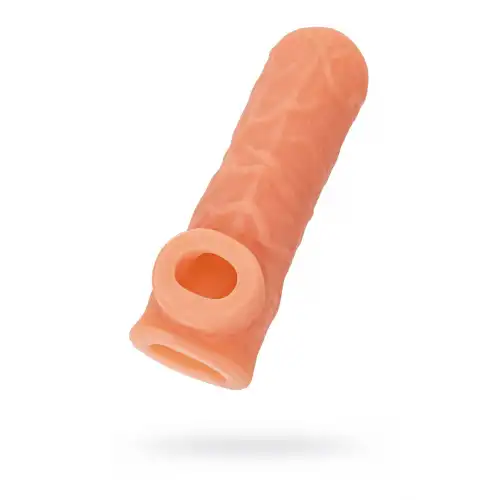 Изображение KOKOS Насадка реалистичная KOKOS NUDE SLEEVE с дополнительной стимуляцией, TPE, телесная, 14 см