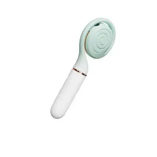 Изображение Otouch, Китай Вибратор с вакуумным стимулятором OTOUCH Lollipop Dual Stimulation, силикон, бело-бирюзовый, 20 см