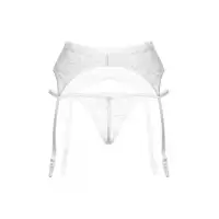 Фото SoftLine Collection, Польша Пояс для чулок и стринги SoftLine Collection кружевные, белый, S/M