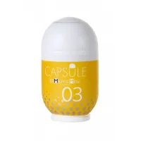 Фото MensMax Мастурбатор нереалистичный MensMax CAPSULE 03 Kanoko, TPE, желтый, 8 см