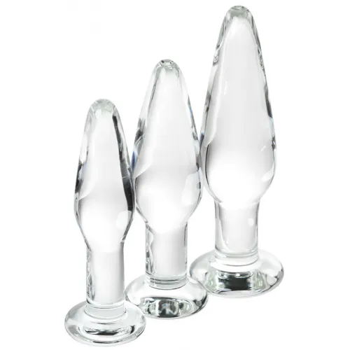 Фото Sexus Glass Набор анальных втулок из стекла Sexus Glass