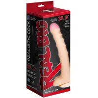 Фото  Длинный фаллос-супергигант с присоской Real Big 39 см