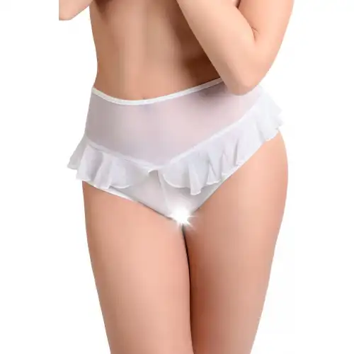 Изображение Erolanta Lingerie Эротические трусики с высокой посадкой Erolanta Lana, белый (54-56)