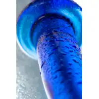 Фото Sexus Glass Двусторонний фаллоимитатор Sexus Glass, стекло, синий, 25 см