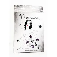 Фото Marcus by TOYFA Кружевной бондажный комплект TOYFA Marcus (сцепка, наручники и оковы), розовый