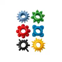 Изображение TOYFA Basic Набор разноцветных колец на пенис TOYFA Basic 6 шт, TPE, ассорти