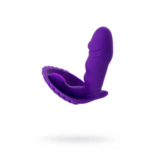 Фото A-toys by TOYFA Вибратор A-Toys by TOYFA Fash с клиторальным стимулятором, силикон, фиолетовый, 12 см