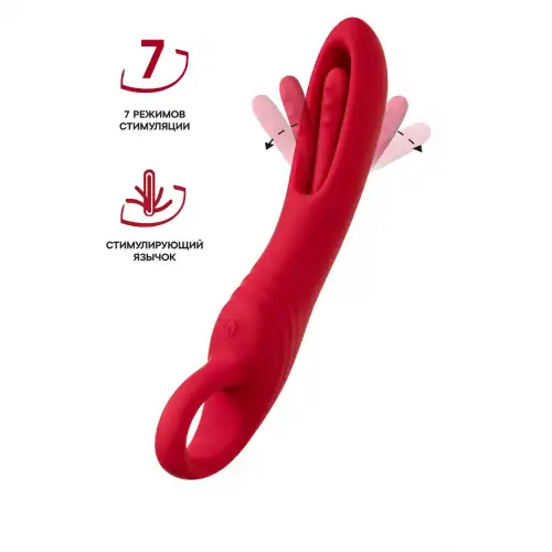 Flovetta by toyfa, Китай Стимулятор с двигающимся язычком Flovetta BEGONIA, силикон, розовый, 18,5 см — купить в Минске Фото Flovetta by toyfa, Китай Стимулятор с двигающимся язычком Flovetta BEGONIA, силикон, розовый, 18,5 см