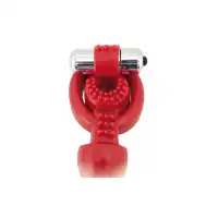 Изображение Black & Red by TOYFA Насадка на пенис Black&Red by TOYFA с вибрацией, PVC, красный, 24 см