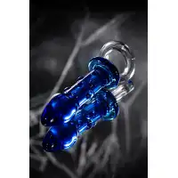 Изображение Sexus Glass Анальная втулка Sexus Glass, стекло, синяя, 16 см, Ø 3,5 см