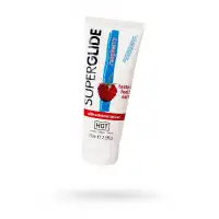 Фото Hot Productions, Австрия Съедобная смазка на водной основе HOT Superglide для орального секса со вкусом малины, 75 мл
