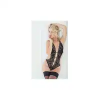 Фото SoftLine Collection, Польша Боди c бантом сзади SoftLine Collection Beth, черный, S/M