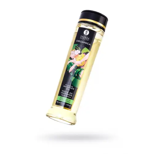 Фото Shunga, Канада Масло массажное Shunga Organica «Зелёный чай» (Exotic Green Tea), 240 мл