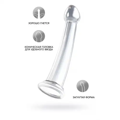 Изображение TOYFA Basic Нереалистичный фаллоимитатор TOYFA Basic Jelly Dildo XL, TPE, прозрачный, 22 см