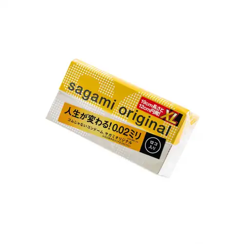 Изображение  Презервативы Sagami, original 0.02, полиуретан, ультратонкие, EXTRA LARGE, 12 шт.