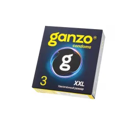 Презервативы  GANZO XXL увеличенные, латекс, 19 см, 5,5 см, 3 шт.